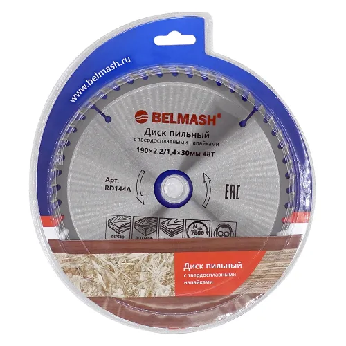 Диск пильный BELMASH 190х2.2/1.4х30/20/16 48T
