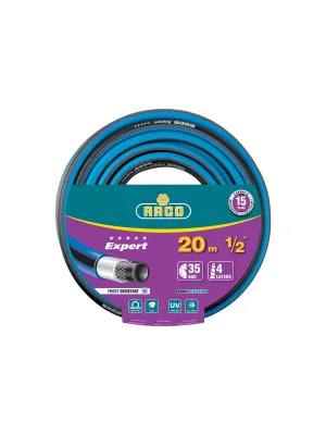 Шланг поливочный RACO EXPERT 1/2″, 20м 35атм четырёхслойный, армированный (40302-1/2-20)