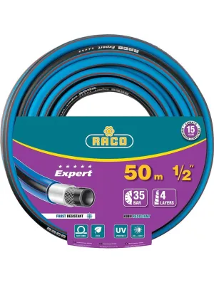 Шланг поливочный RACO EXPERT 1/2″, 50м 35 атм четырёхслойный, армированный (40302-1/2-50)