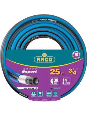 Шланг поливочный RACO EXPERT 3/4″, 25м 30атм четырёхслойный, армированный (40302-3/4-25)