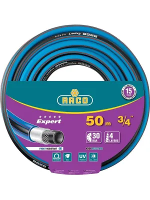Шланг поливочный RACO EXPERT 3/4″, 50м 30атм четырёхслойный, армированный (40302-3/4-50)