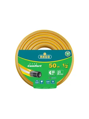 Шланг поливочный RACO COMFORT 1/2″, 50м 30атм трёхслойный, армированный (40303-1/2-50)