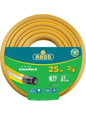 Шланг поливочный RACO COMFORT 3/4″, 25м 25атм трёхслойный, армированный (40303-3/4-25)