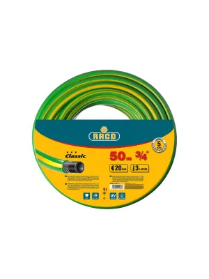 Шланг поливочный RACO CLASSIC 3/4″, 50м 20атм трёхслойный, армированный (40306-3/4-50)
