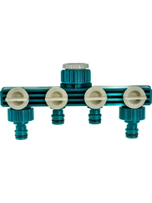 Распределитель поливочный RACO ORIGINAL 1/2″ - 3/4″, четырехканальный, с внутренней резьбой, из ABS пластика (4250-55258C)