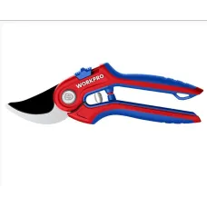 Секатор WORKPRO 215мм, для обрезки свежих или мокрых ветвей до 19мм