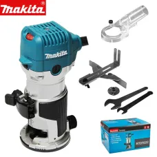 Фрезер кромочный MAKITA RT0702C, 710Вт, 10000-34000об/м, цанга 6 и 8 мм, копир. втулка, паралл. упор, ключ - 2шт