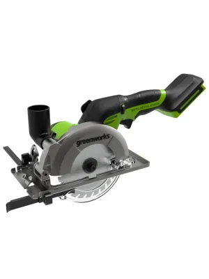 Акк. мини-пила дисковая GREENWORKS G24MCS, 24V, бесщеточная, 6500 об/мин, диск 120/9.5 мм, пропил 39 мм, без АКБ и ЗУ (1501207)