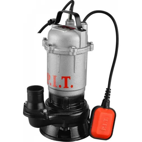 Насос фекальный P.I.T. PSW1100-W2, (1100Вт, с ножом, напор 20м, произ-ть 250л/мин, чугун, поплав. выкл.)