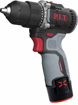 Аккумуляторный шуруповерт P.I.T. PBM12K-10B/2, 12В, 35Нм, 2х1.5Ач, ЗУ,  кейс + набор бит