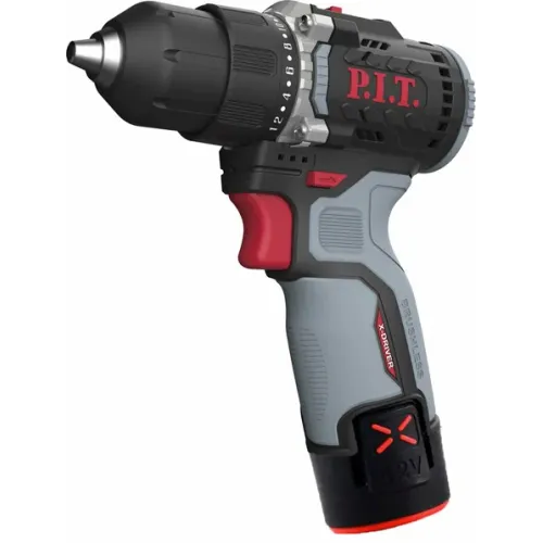 Аккумуляторный шуруповерт P.I.T. PBM12K-10B/2, 12В, 35Нм, 2х1.5Ач, ЗУ,  кейс + набор бит