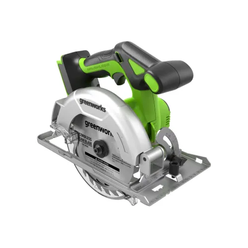 Акк. пила дисковая GREENWORKS GD24CS165, 24В, бесщеточная, 4800 об/мин, диск 165/20 мм, пропил 57 мм, без АКБ и ЗУ (1501607)