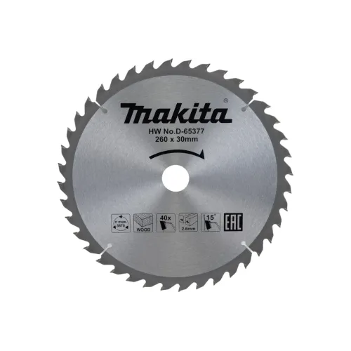 Диск пильный MAKITA 260x30x2.6/1.8x40T (D-65377)