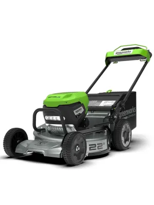 Аккумуляторная газонокосилка GREENWORKS LM221S, самоходная, 56см, без АКБ и ЗУ