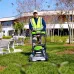 Аккумуляторная газонокосилка GREENWORKS LM221S, самоходная, 56см, без АКБ и ЗУ