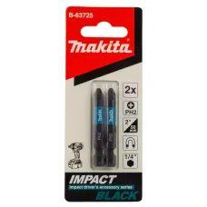 Бита MAKITA PH2, 50 мм, Impact Black Е-form, 2 шт. (B-63725)
