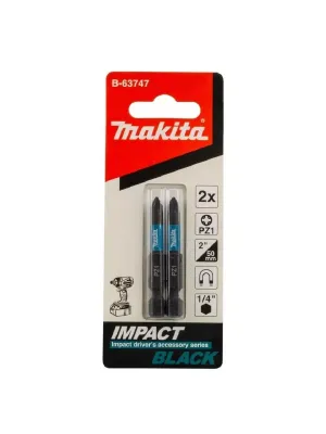 Бита MAKITA PZ1, 50 мм,  Impact Black  Е-form, 2 шт. (B-63747)
