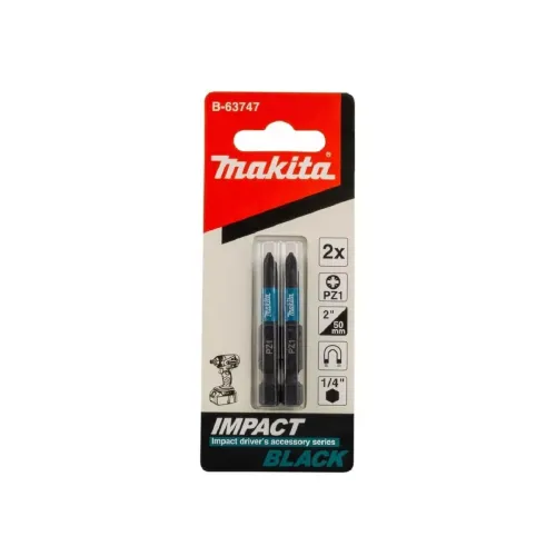 Бита MAKITA PZ1, 50 мм,  Impact Black  Е-form, 2 шт. (B-63747)
