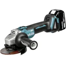 Аккумуляторная угловая шлифовальная машина MAKITA DGA504RT, LXT 18В BL ADT, AFT, XPT, 125мм, 8500 об/мин, пл. пуск, защ. от непр. включ. (1x5.0Ач, з/у)