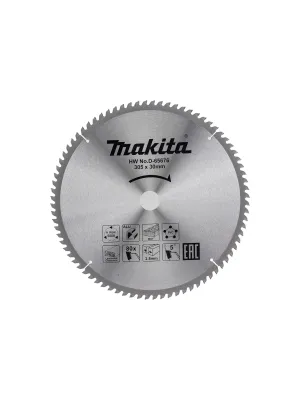 Диск пильный MAKITA 305x30x2.8/2x80T универсальный для алюминия/дерева/пластика