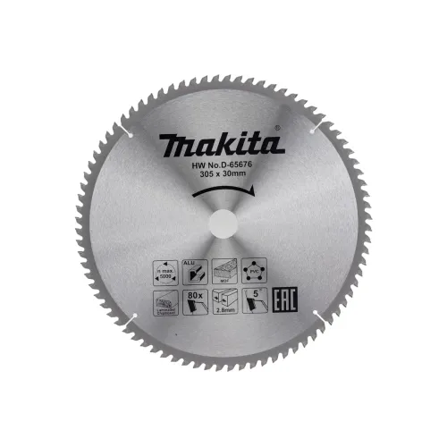Диск пильный MAKITA 305x30x2.8/2x80T универсальный для алюминия/дерева/пластика
