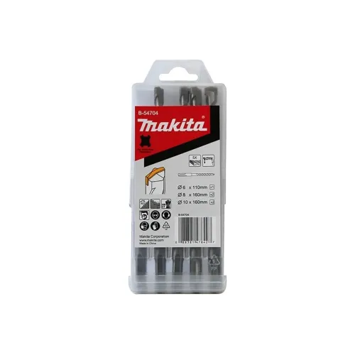 Набор буров MAKITA SDS-Plus Centering tip, 5 шт (6×110x1, 8×160×2, 10×160×2)