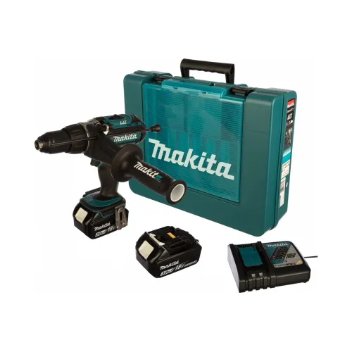 Аккумуляторный шуруповерт ударный MAKITA DHP451RFE, LXT 18В, 13мм, 80/40Нм (2x3.0Ач, з/у)