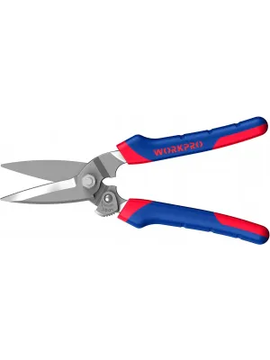 Ножницы WORKPRO мультифункциональные, 200 мм, кованные лезвия 60CRV, (WP214009)