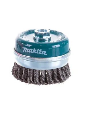Щетка чашечная MAKITA проволочная (d100 мм, толщ. проволоки 0.5 мм, пучки, металл, M14х2) (D-29290)