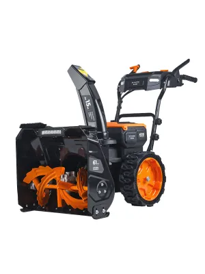 Аккумуляторный снегоуборщик VILLARTEC WA6261 SET: AM608 (2шт)+AC604 мод.24/25, 62В, 610мм, 2ступ., Бесщеточный, Вариатор