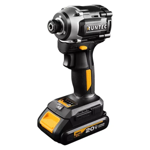 Аккумуляторный винтоверт ударный RUNTEC PRO RT-ED233, 20В, 2*2Ач, 230Нм, 1/4