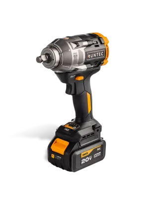 Аккумуляторный гайковерт ударный RUNTEC PRO RT-IW1100, 20 В, 2х4 Ач, 1100 Нм