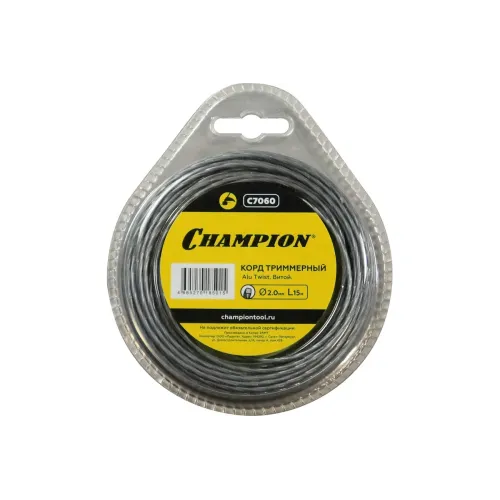 Корд триммерный CHAMPION Alu Twist DUO 2.0 мм х 15 м (витой)