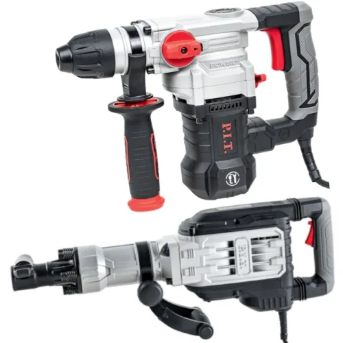 Молоток отбойный P.I.T. GSH90-C2 МАСТЕР, 75 дж, 2500 Вт, хвостовик HEX 30 мм + перфоратор PBH26-C4 в подарок