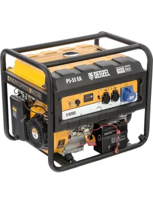 Электростанция бензиновая DENZEL PS-55EA, 5.5 кВт, 230 В, 25 л, коннектор автоматики, электростартер