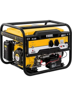 Генератор бензиновый DENZEL PS-33E, 3.3 кВт, 230 В, 15 л, электростартер