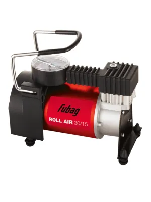 Компрессор автомобильный FUBAG Roll Air 30/15, 12-14.5 В, 30 л/мин, 0-7 атм, шланг 1 м, 1.62 кг