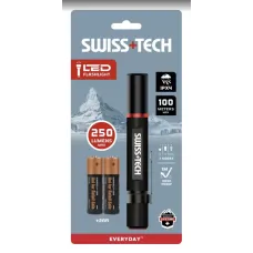 Фонарик 2AA, 100/50 м, алюминиевый корпус SWISS+TECH