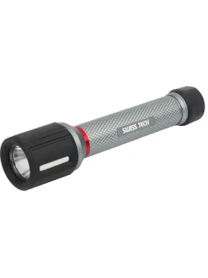 Фонарик ударопрочный 2AA, 100/35 м, алюминиевый корпус SWISS+TECH