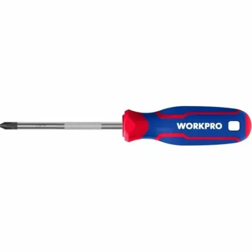 Отвертка WORKPRO PZ2х100 мм, CR-V