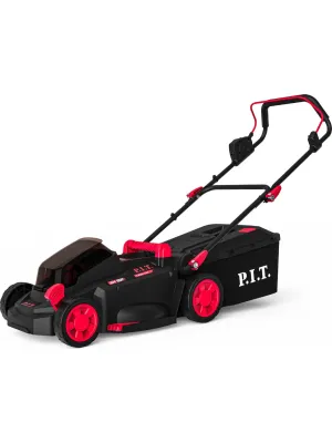 Аккумуляторная газонокосилка P.I.T. PLM20H-330B/1, бесщёточная (20 В, 33 см, выс. 25-75 мм, 30 л, 1 акб 4Ач, ЗУ)