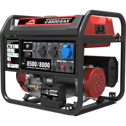 Электростанция бенз. SUNREKA G8500EAX, 8.5 кВт, 1-Ф, электростартер