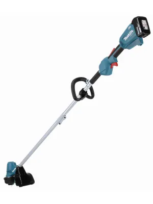 Аккумуляторный триммер MAKITA DUR192LRF, LXT BL 18В, 460 Вт, D-рук., d-30 см, M10xLH, разбор.вал, BL1830B, быстрая зарядка DC18RC