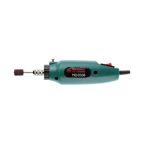Дрель (мини) Hammer Flex MD050B, 12 В, 1-3.2 мм, 15000 об/мин + аксессуары 80 шт, в блистере