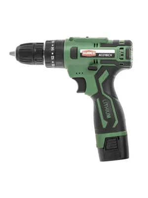 Аккумуляторная дрель ударная Hammer ACD16CH, 16 В, 2x2 Ач Li-ION, 10 мм, 0-350/0-1350 об/мин, 30 Нм, кейс