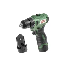 Аккумуляторная дрель бесщеточная Hammer ACD12BLC, 12 В, 2x2 Ач Li-ION, 10 мм, 0-400/0-1350 об/мин, 32 Нм, в кейсе