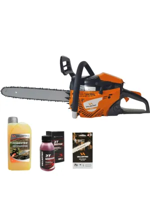 Бензопила VILLARTEC SB501 + Подарок: Масло 2T 100 мл / Масло Адгезионное 1л, 2.7 л.с, шина 40 см/16