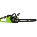 Акк. пила цепная GREENWORKS GD40CS18, 40V, 40 см, бесщеточная, 1.8 кВт, АКБ 4 Ач, ЗУ
