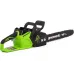 Акк. пила цепная GREENWORKS GD40CS18, 40V, 40 см, бесщеточная, 1.8 кВт, АКБ 4 Ач, ЗУ