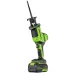 Акк. пила сабельная GREENWORKS GPT-CRS-25, б/щет, 24V, 0-3000 об/мин, рез 80 мм дер, LED, 1х4 Ач, ЗУ, кор (1200507CUB)